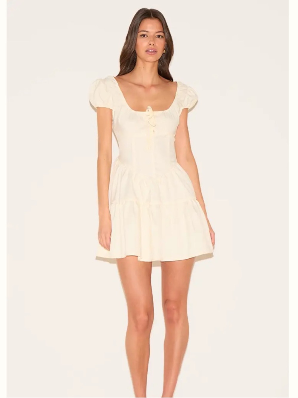 PLT | NATURAL BARDOT SHIRRED DETAIL SHIFT DRESS new with tag! Size US 8